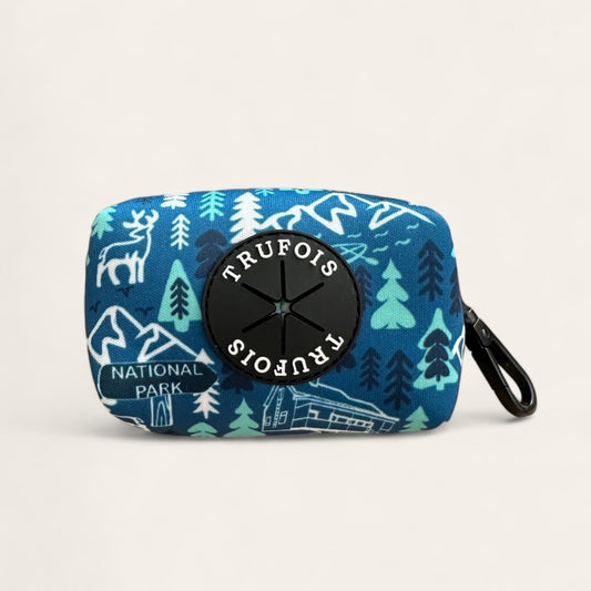 Poop Bag Holder Dispenser Blue. National Park Design, Lakes, Trails and Tails. Koiratarvikkeet. Kakkapussipidike.
