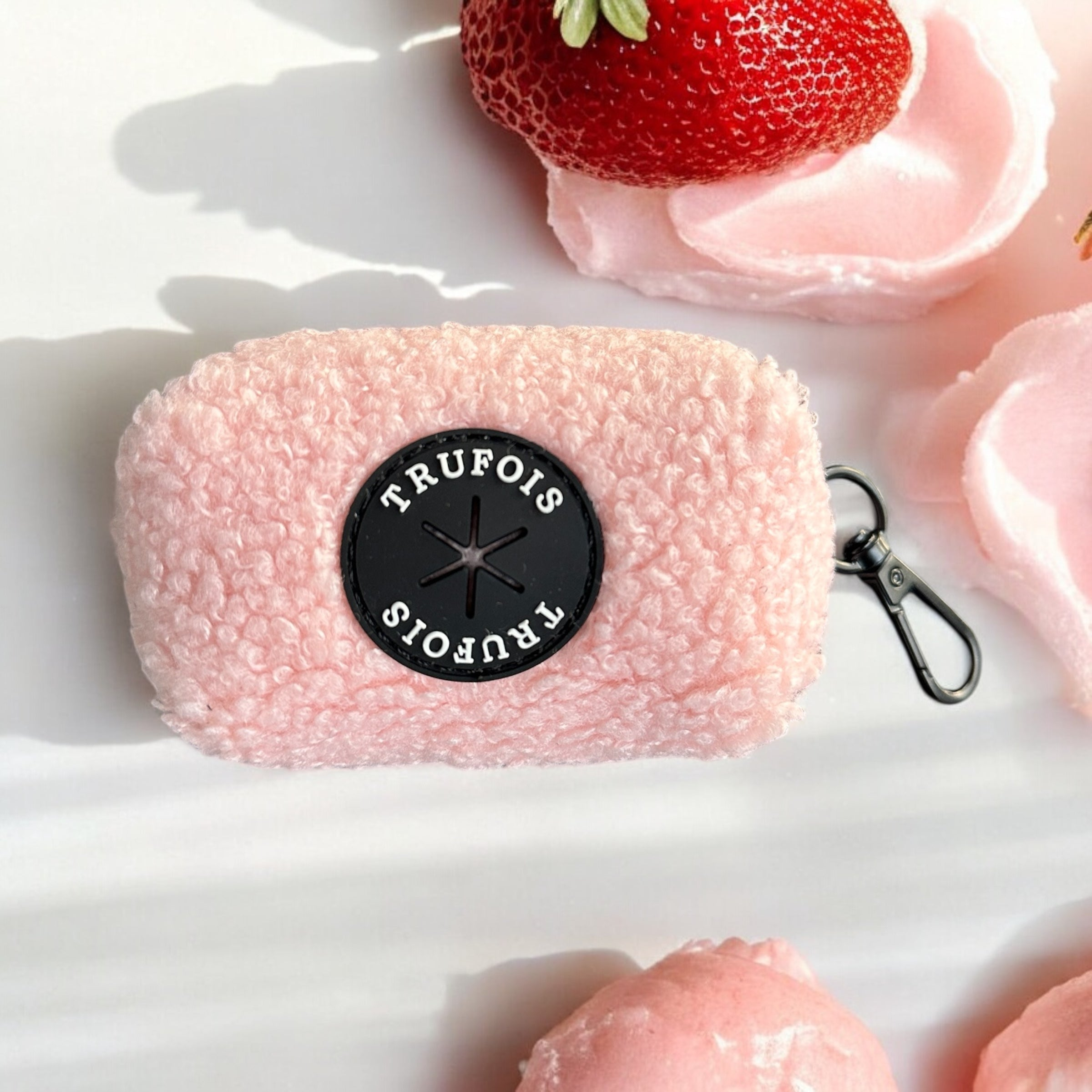 Pink Teddy Poop Bag Holder Trufois, Teddy Nalle Kakkapussipidike