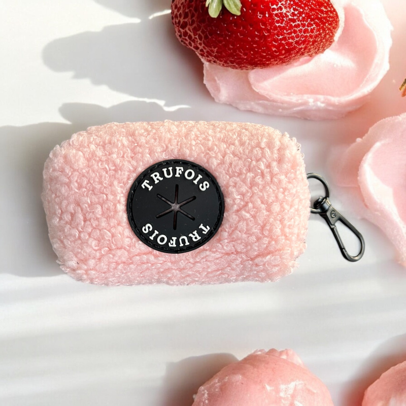 Pink Teddy Poop Bag Holder Trufois, Teddy Nalle Kakkapussipidike